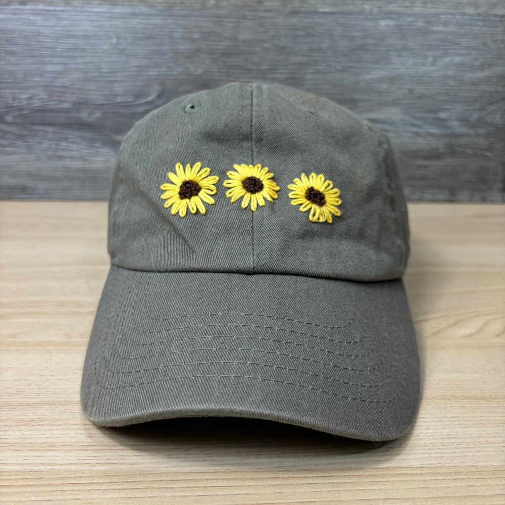 Sunflower Hat Cap Strap Back Womens Brown Olive‎ Green Outdoors Adjustable - Picture 2 of 11